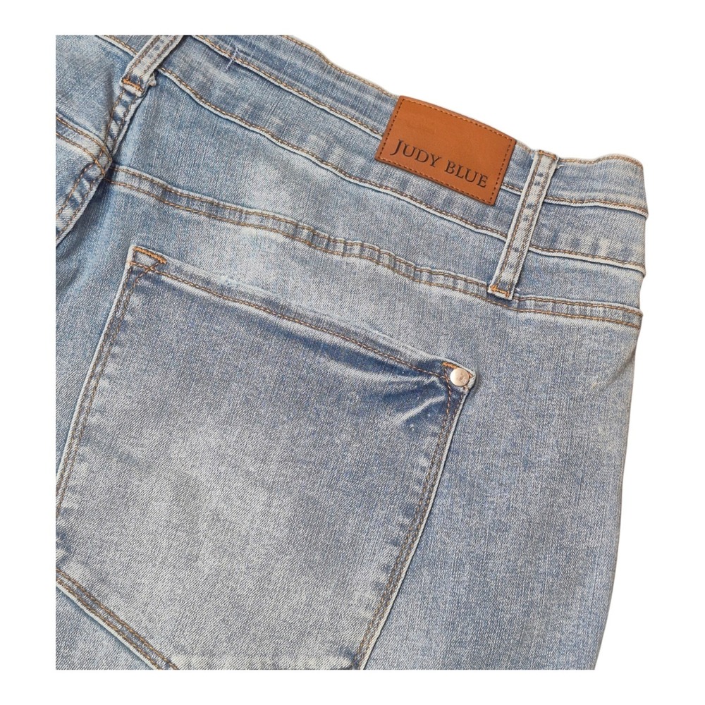 Judy‎ Blue Women's 22W Wide Crop Jeans Light Wash Stretch Denim Plus Size Boho